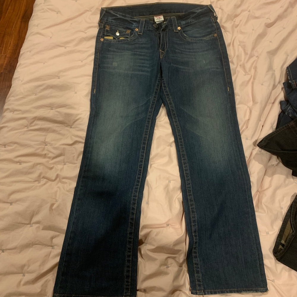 Iight blue jeans true religion